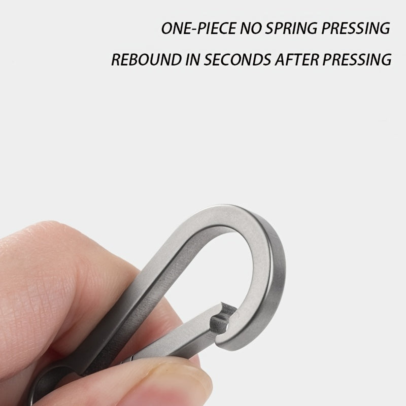 Men's Titanium Key Chain Bottle Opener Carabiner Unisex 1 Piece