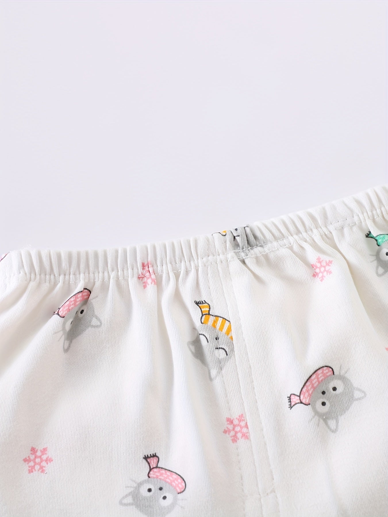 Детский 7-частный хлопковый комплект с котячим принтом для всех сезонов и активного отдыха