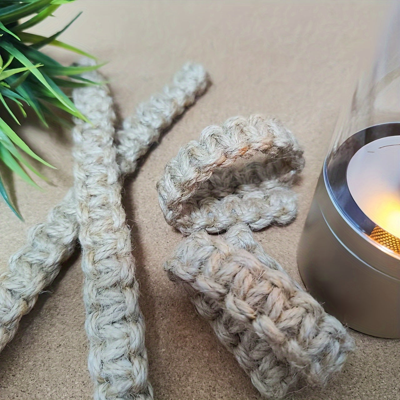 Linen Braided Curtain Tiebacks Set of 2 Semi-Transparent Without Lining for Bedroom Living Room