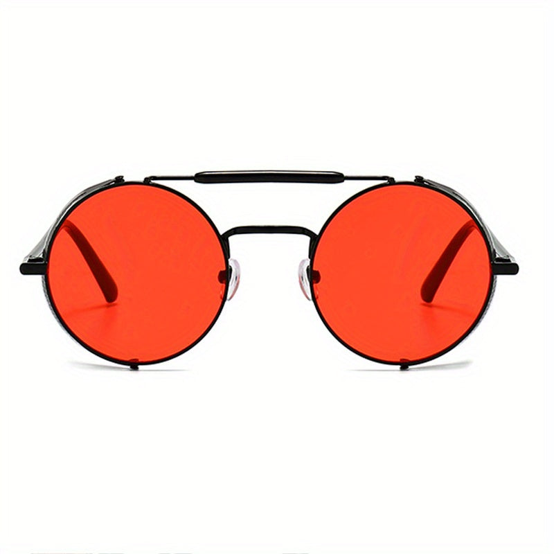 Uniseks metall steampunk ko‘zoynaklar, temir ramka va PC linzalar bilan, sport va kundalik kiyim uchun