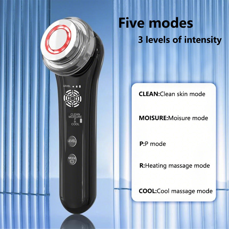 Rechargeable Electric Facial Massager with 5 Modes USB Charging 600mAh Lithium Battery Skin Care Device