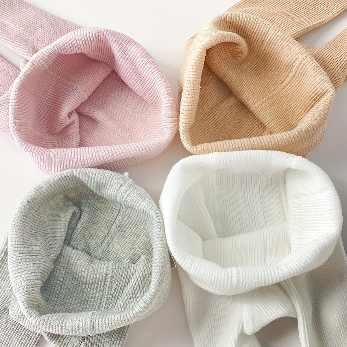 Pack de 8 medias de algodón para niños con diseño a rayas para niñas, de temporada, elásticas y lavables a mano