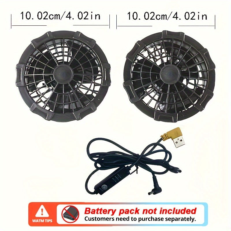 USB-Powered Cooling Vest with Silent Fans, Adjustable Speed, Unisex Sleeveless Air Conditioner Clothing