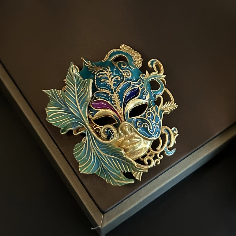 Ayollar uchun zamonaviy vintage emal niqob brosh pin - kechki tadbirlar va maxsus holatlar uchun ideal