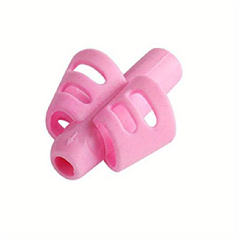 Herramienta de escritura de silicona de dos dedos para niños, color mezclado, ayuda para estudiar, regalo de Ramadán