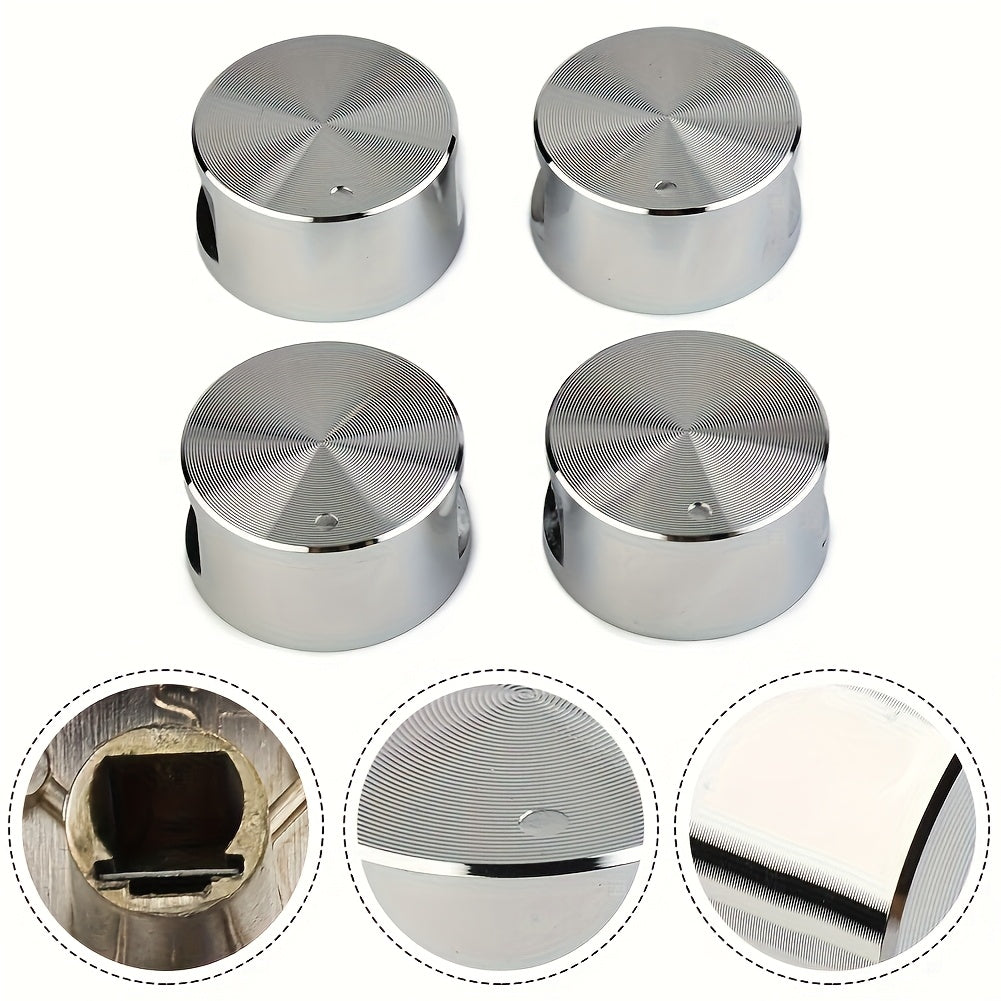 Zinc Alloy Round Kitchen Knob Gas Stove Handle with Metal Finish and Top Protectors