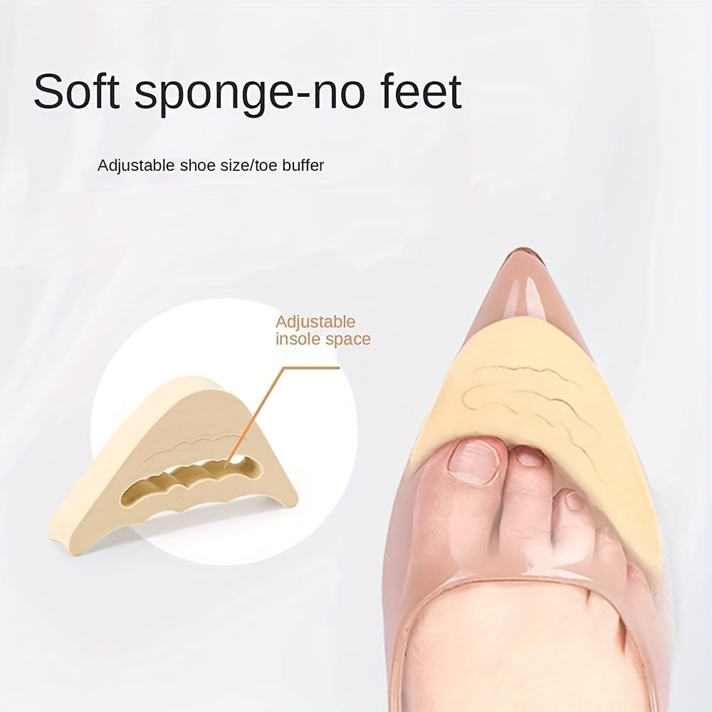 Women's Toe Pads Soft Sponge Shoe Inserts for High Heels 2 Pairs