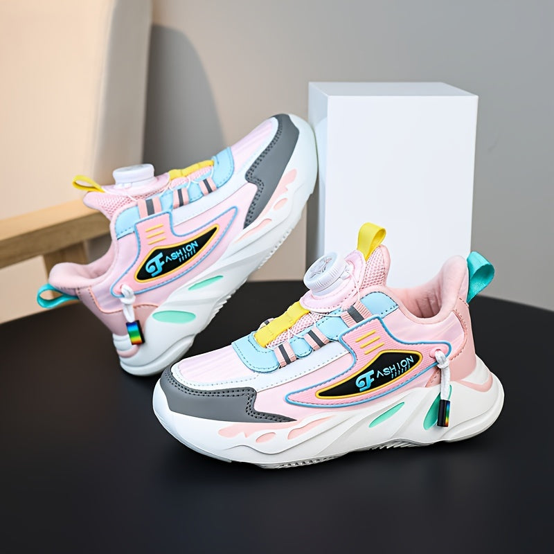 Girls Fleece-Lined Sports Sneakers for Fall Winter Casual Microfiber Synthetic Leather