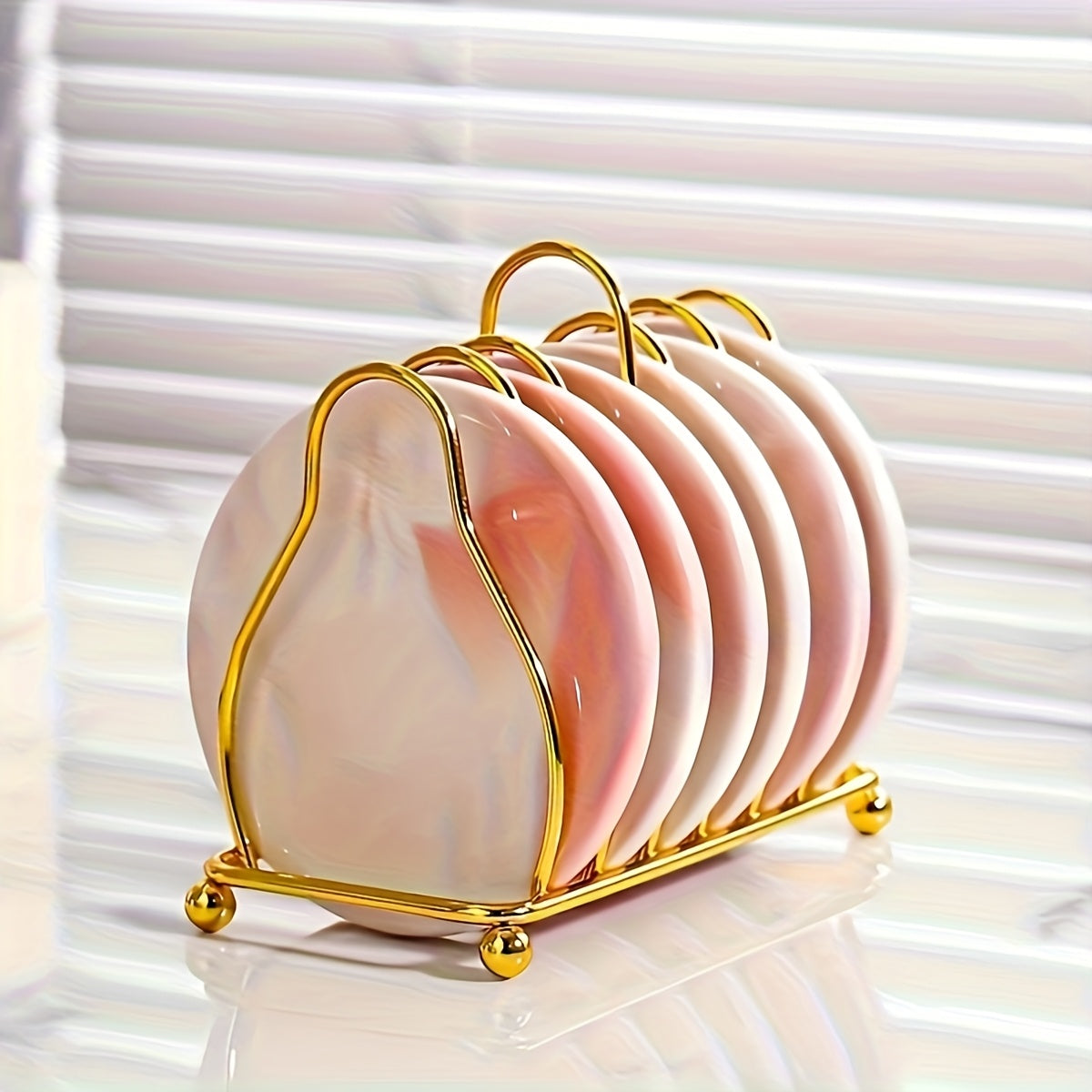 Bandeja de hornear de estilo mármol elegante con detalles en oro de aleación de aluminio para panes y pasteles