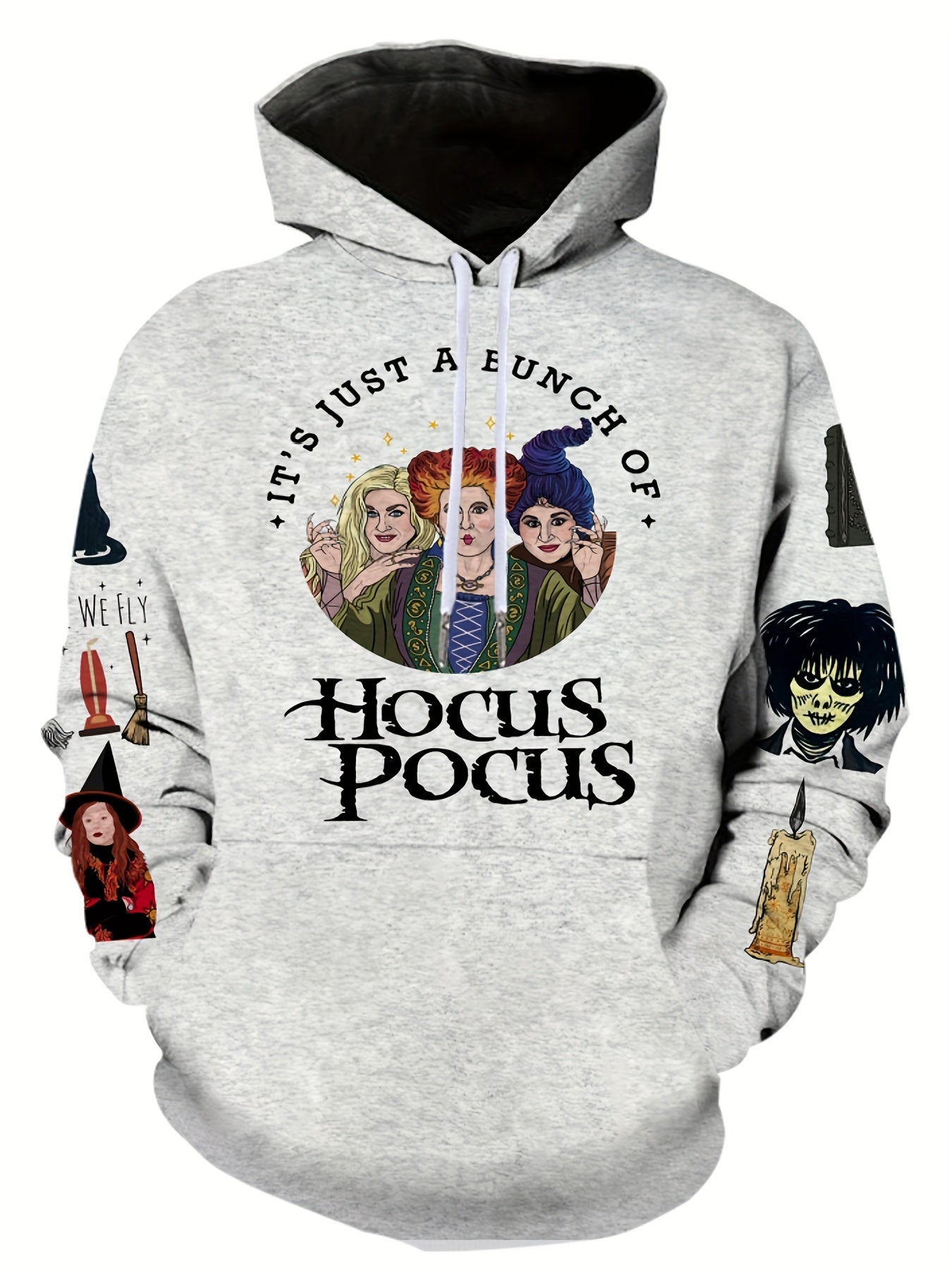 Plus Size Men's Hoodie with Alphabet Print Polyester Knit Casual Autumn Winter