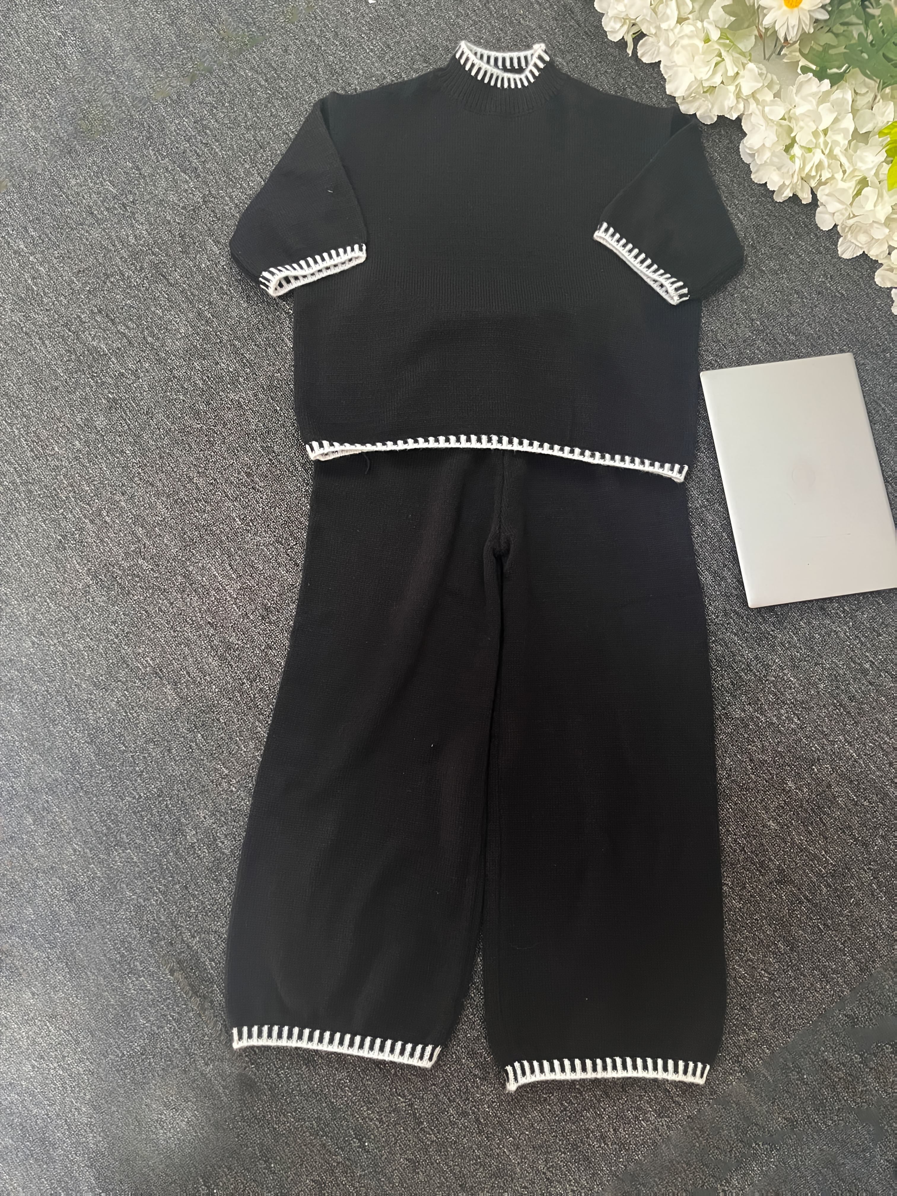 Women's Batwing Sleeve Color Block Sweater for Autumn Winter