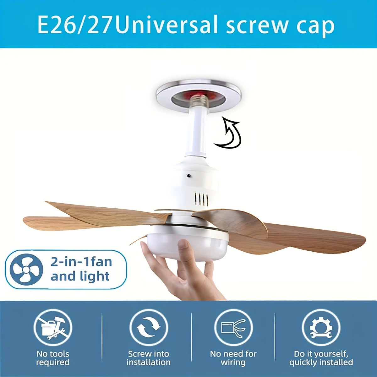 Modern Dimmable Flush Mount Ceiling Fan with LED Light Remote Control Shock-Resistant for Bedroom Kitchen Living Room