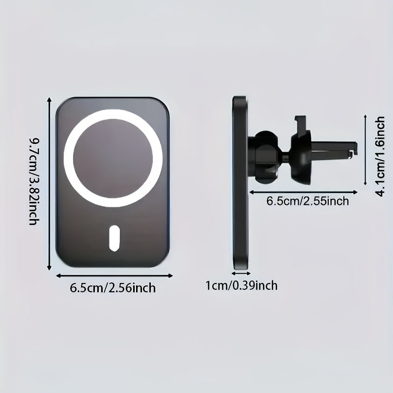 High-Speed Magnetic Wireless Car Charger with Fast Charging and Adjustable Phone Holder