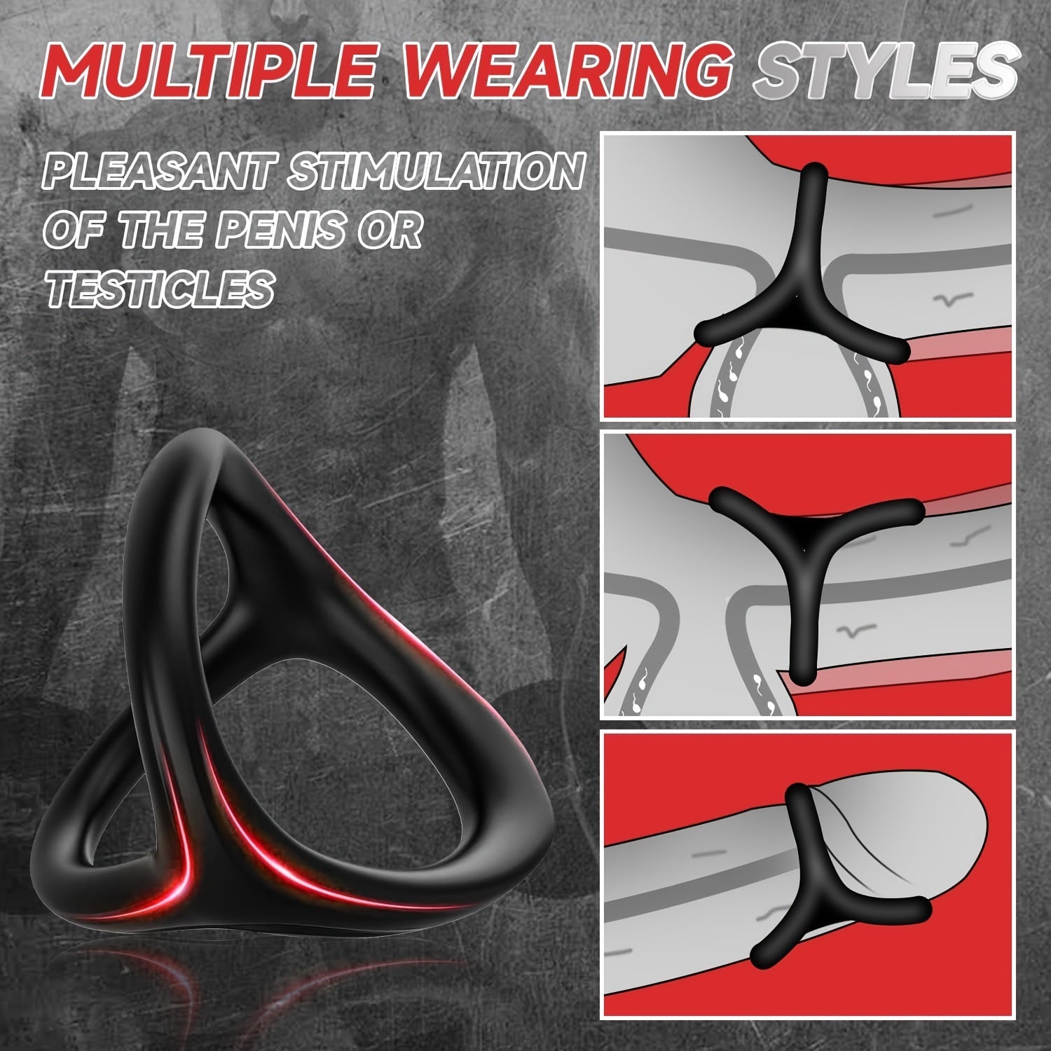 Male Silicone Cock Ring Sexual Toys Sperm Lock Adult Couples Gear