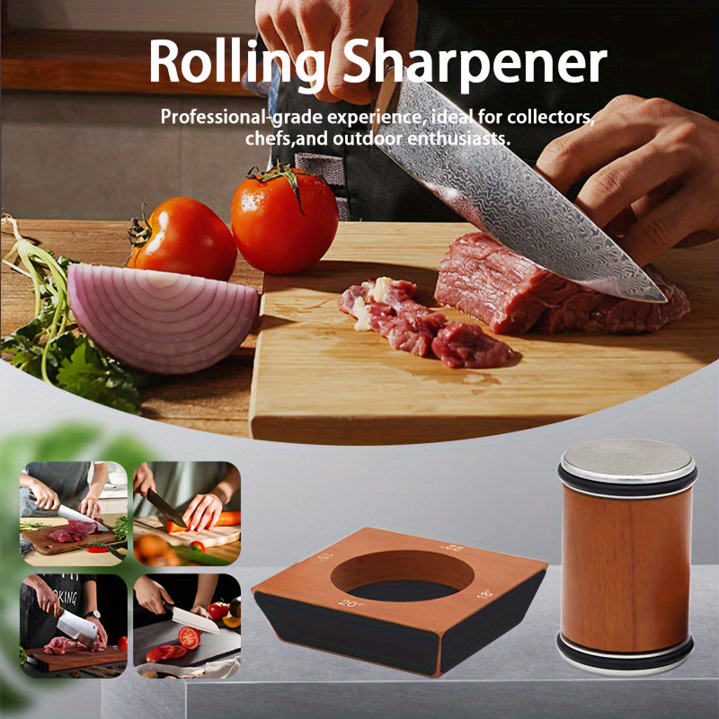 Набор для заточки ножей с 4-угольной точилкой и двухсторонним алмазным точилкой для ножей