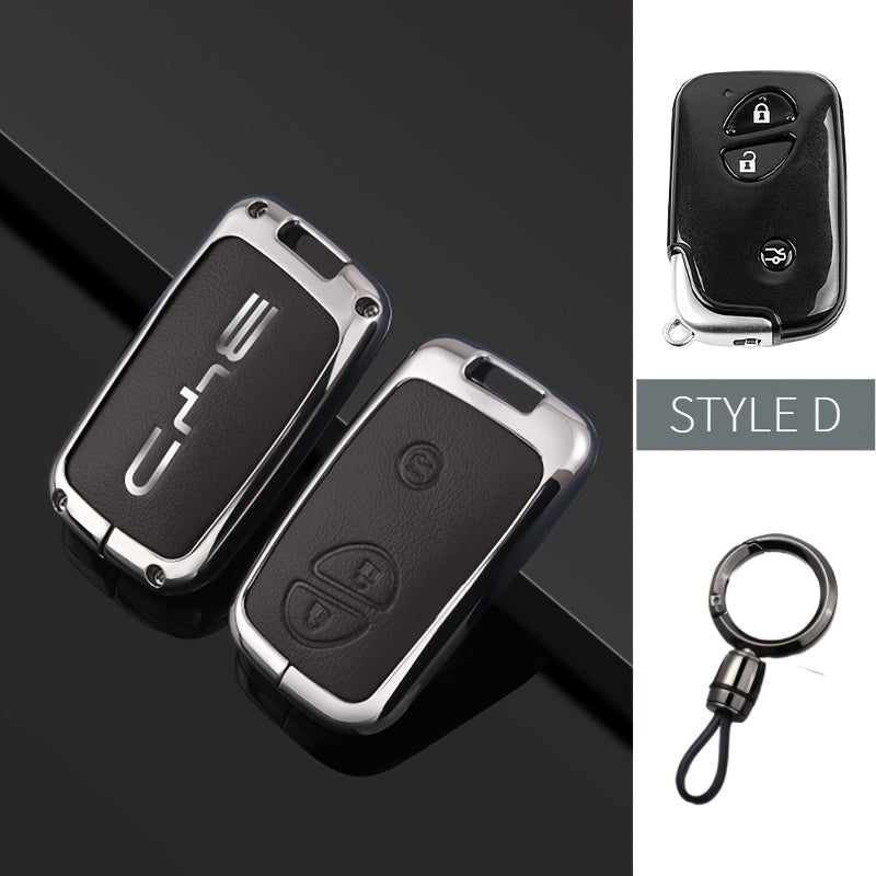 Universal Faux Leather Car Key Cover Protective Case with Anti-Drop Feature