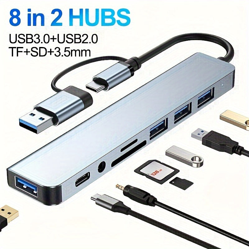 USB C Hub with Multiple Ports for MacBook Pro Air and USB C Laptops