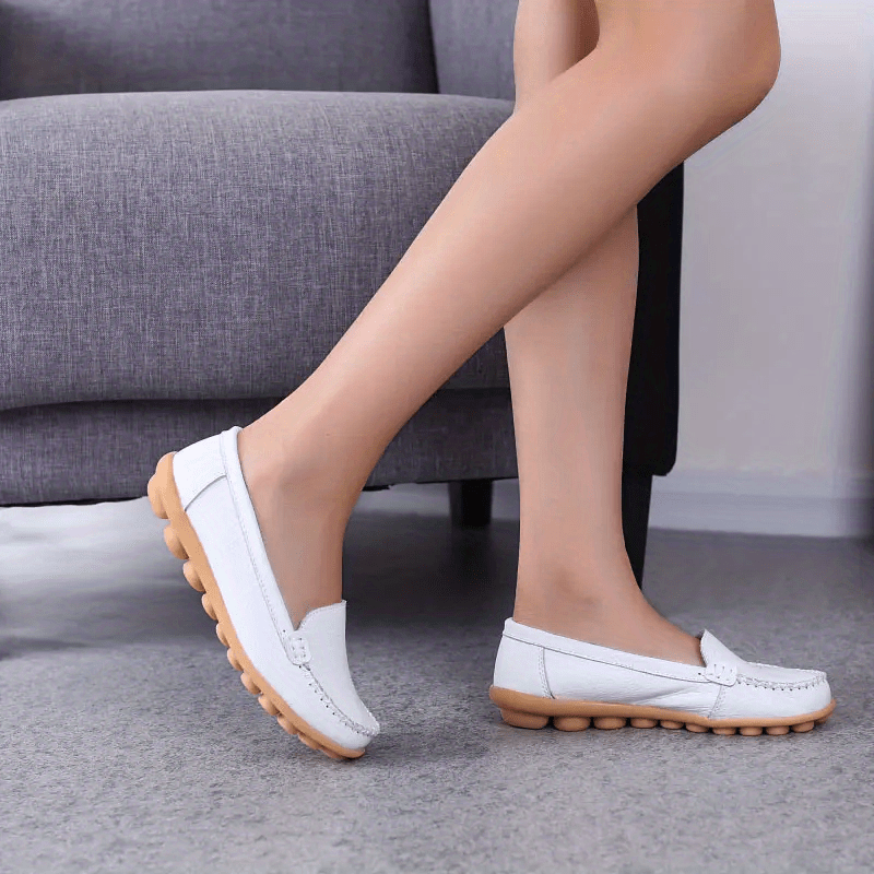 Women's Round Toe Loafers Slip-On Casual Shoes Lightweight Comfort