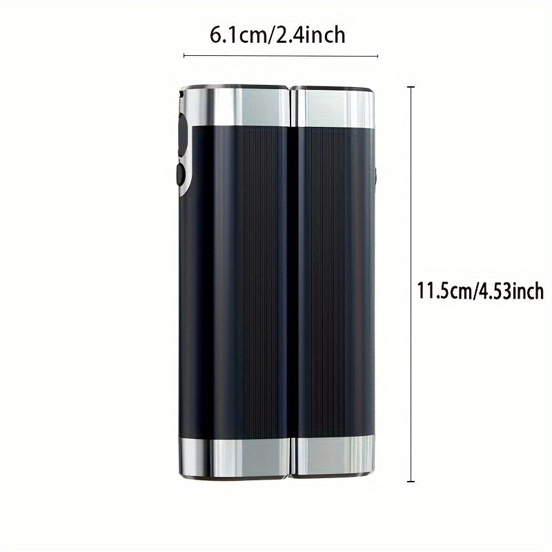 Paquete de 2 calentadores de manos USB magnéticos, bancos de energía recargables, negro