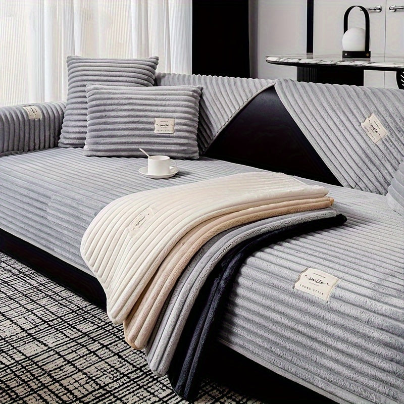 Роскошная плюшевая накидка на диван, противоскользящая, для домашних животных, защита для гостиной