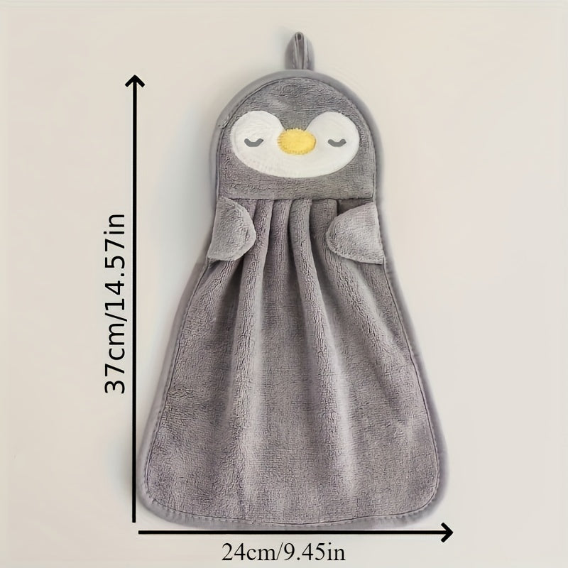 Cute Cartoon Hand Towel Soft Absorbent for Household Cleaning Bathroom Use