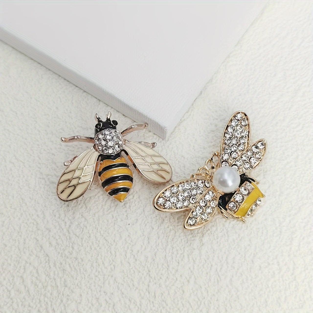 Enamel Dripping Oil Bee Brooch Set for Women Jewelry Accessories
