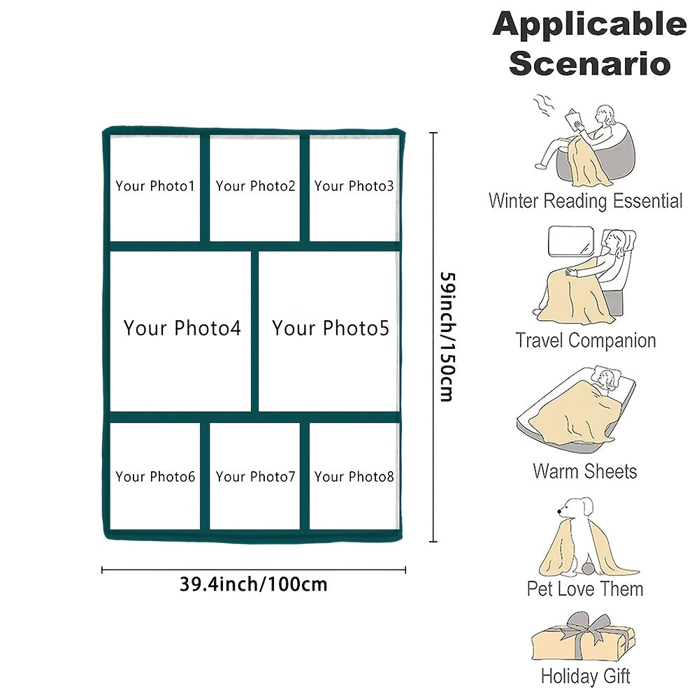 Индивидуальное фланелевое одеяло с фотографией, мягкое теплое одеяло с памятью для пар, семей, дивана, кровати, кемпинга
