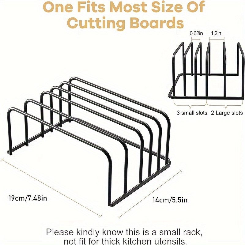 Zanglamas po'latdan yasalgan oshxona tashkilotchisi, ko'p qatlamli kesish taxtasi va qozon qopqog'i ushlagichi - foydalanish uchun qulay, oshxona saqlash uchun joyni tejaydigan dizayn.