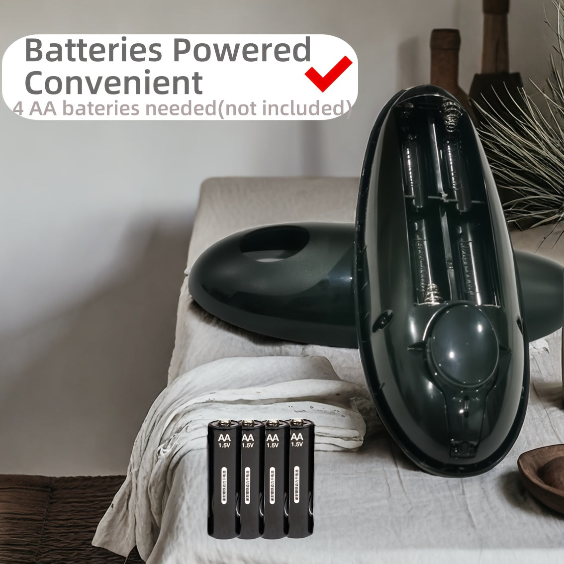 Electric Can Opener Hands-Free Battery Operated Easy Press Button Durable ABS Kitchen Accessory