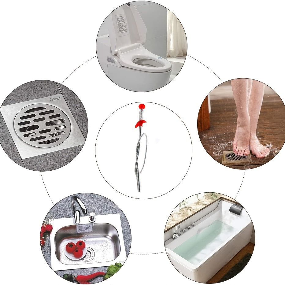 Flexible Reacher Tool 23.6/63 Inches with Claws for Pickup and Drain Cleaning