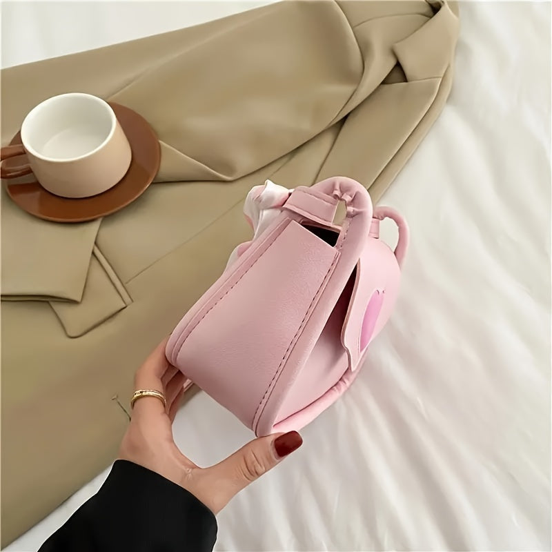 Retro Saddle Bag for Women Faux Leather Crossbody Bag with Slanted Cross Design and Multiple Colors