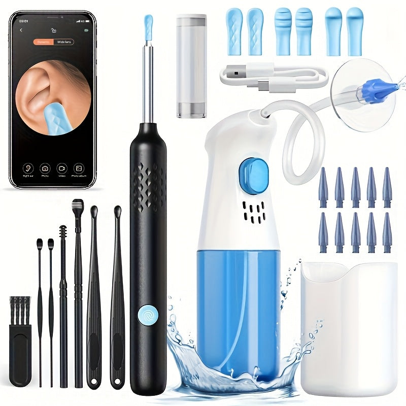 Wireless Earwax Removal Tool with Camera Light and Cleaning Kit for iOS Android