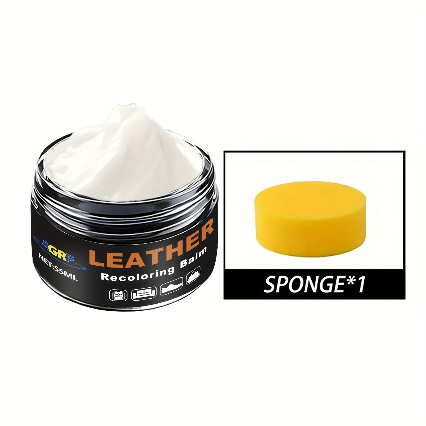 White Leather Scratch and Tear Repair Cream for Shoes and Bags