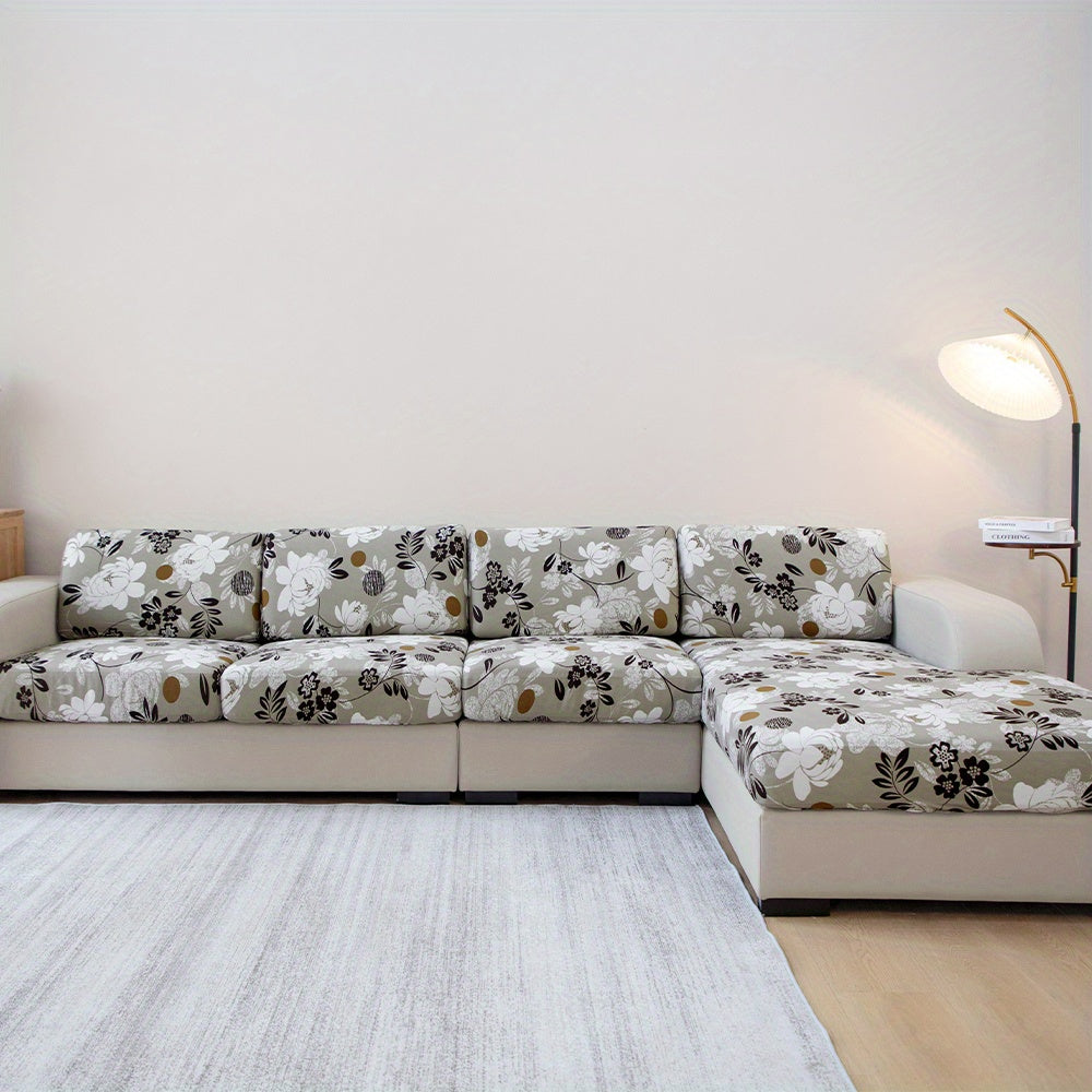 Waterproof Flower Printed Sofa Slipcover for Furniture Protection in Living Room