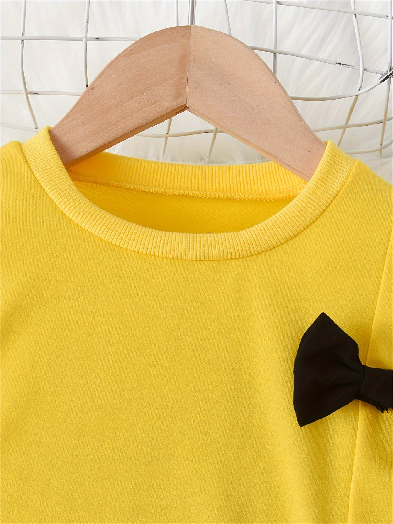 Детский хлопковый костюм с длинным рукавом и брюками, украшенный бантом и вышивкой с надписью "Любовь"