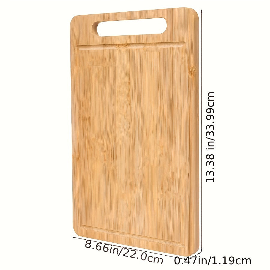 3-Piece Bamboo Cutting Board Set with Juice Groove, Knife-Friendly, Durable