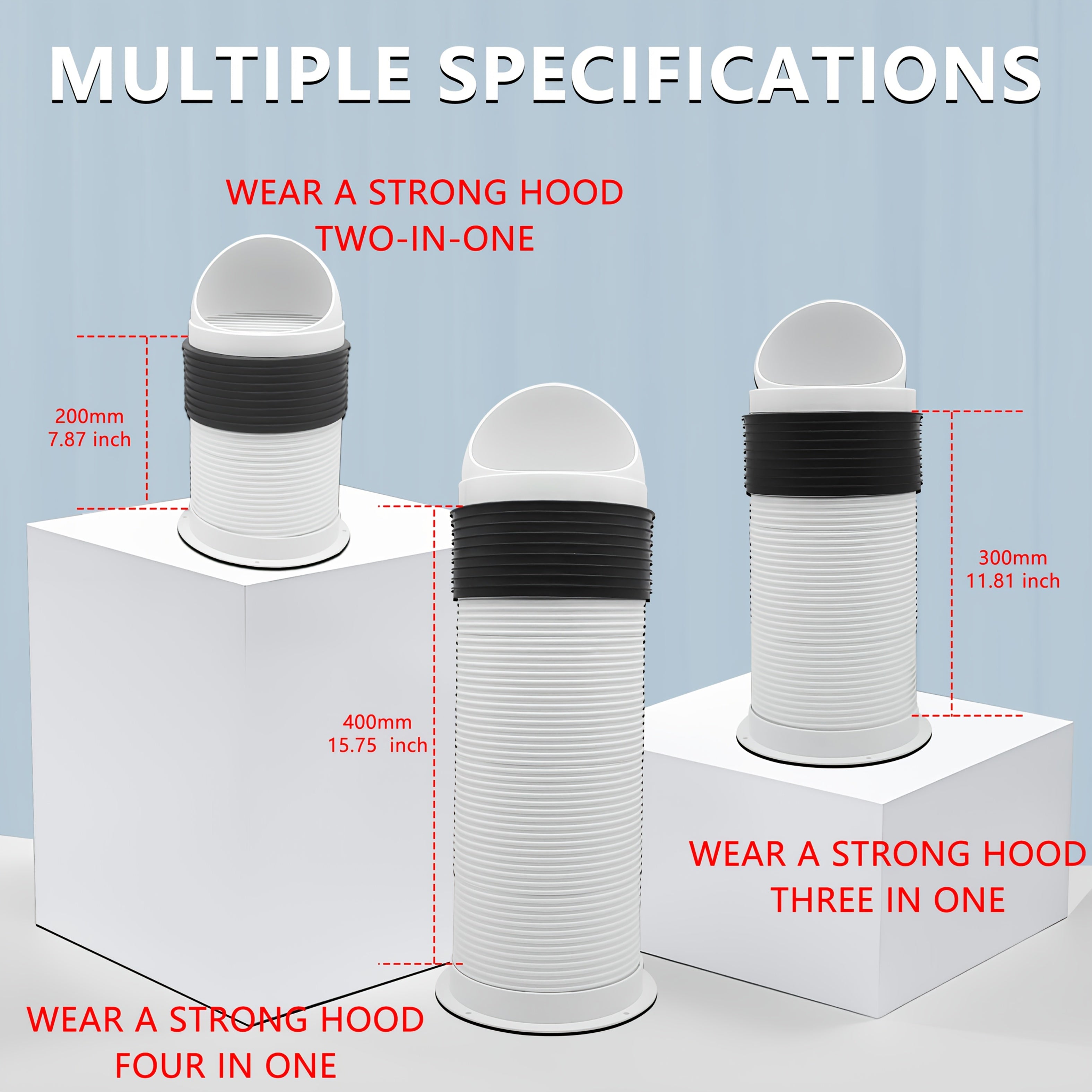 Solar Ventilation Fan Kit 15W Solar Panel with Removable Pipes for Home Exhaust