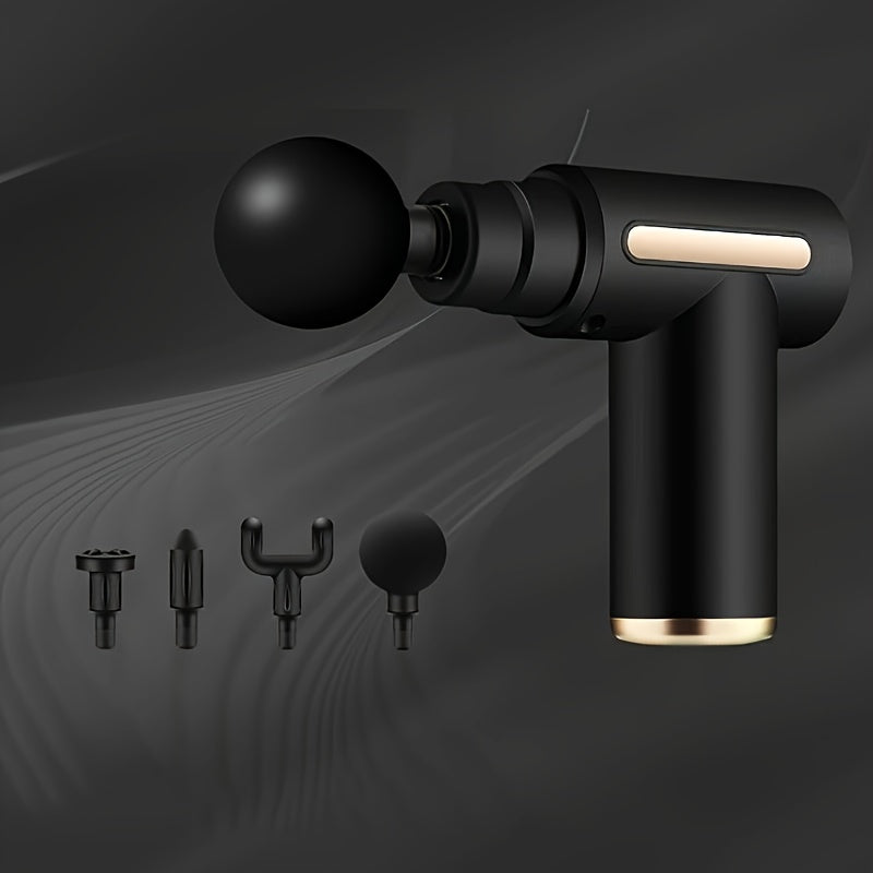 6-to'plam massaj quroli to'plami, qayta tiklanadigan Mini USB portativ qo'lda massager va qo'shimchalar bilan