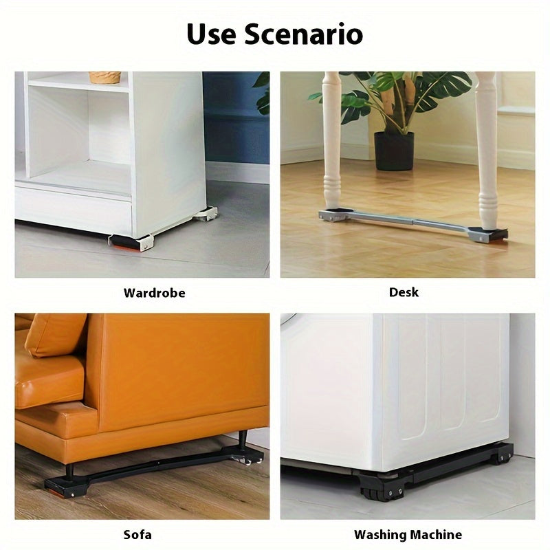 Metall yuvinish mashinasining stendi 300kg yuk, anti-vibratsiya, sirpanishga qarshi, g'ildiraklar bilan