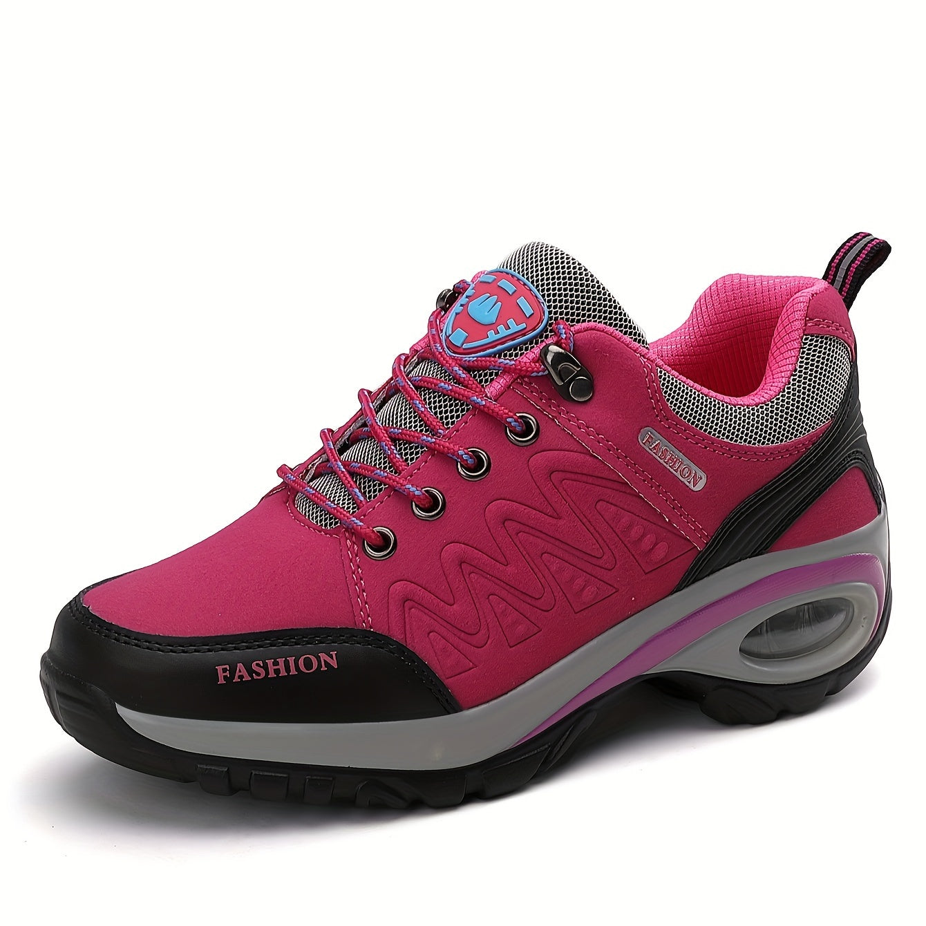 Women's Synthetic Mid Top Waterproof Hiking Shoes with Thick Sole