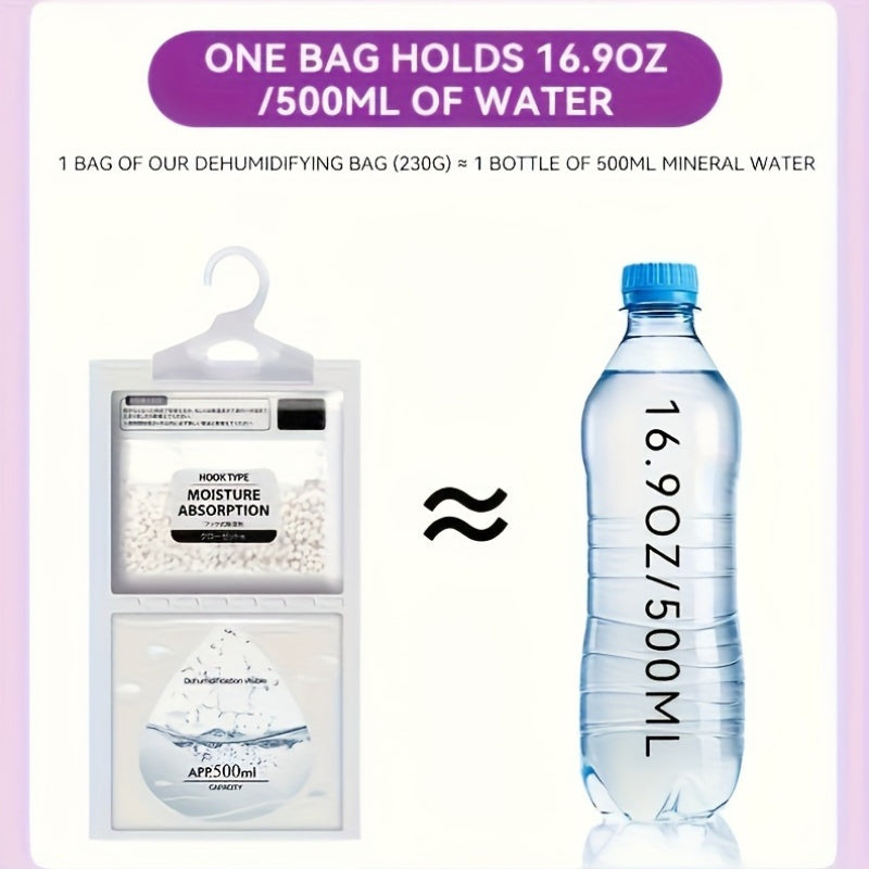 4pcs Moisture Absorption Drying Bags with Odor-Free Breathable Fabric for Clothes Shoes Storage