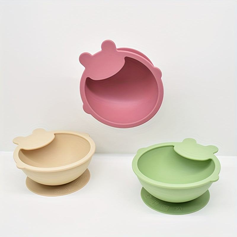 Juego de alimentación para bebés de silicona no tóxica para niños de 0 a 3 años, incluye plato, cuenco, taza, babero y utensilios