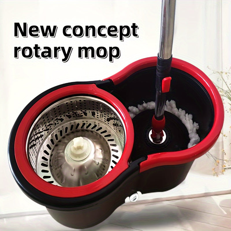 All-Purpose Spin Mop and Bucket Set for Household Cleaning with 2 Extra Replacement Pads