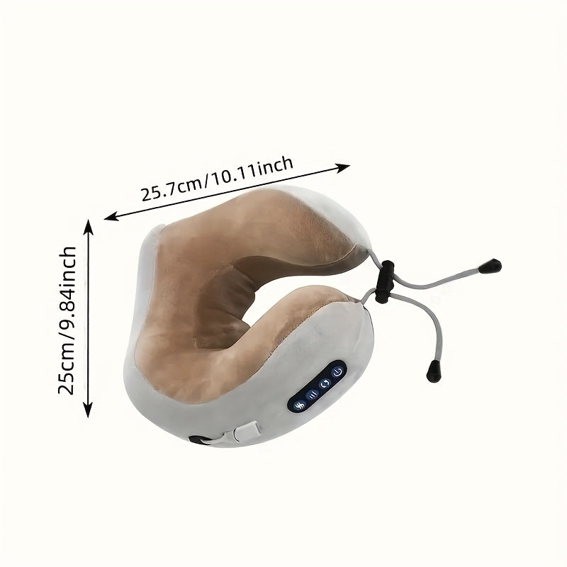 Electric Neck Massager with Heat and Adjustable Strap for Travel Office Home Relaxation