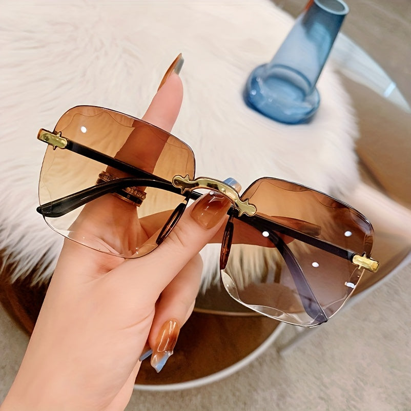 Women's Fashionable Unframed Glasses Pack of 3 Stylish Eyewear