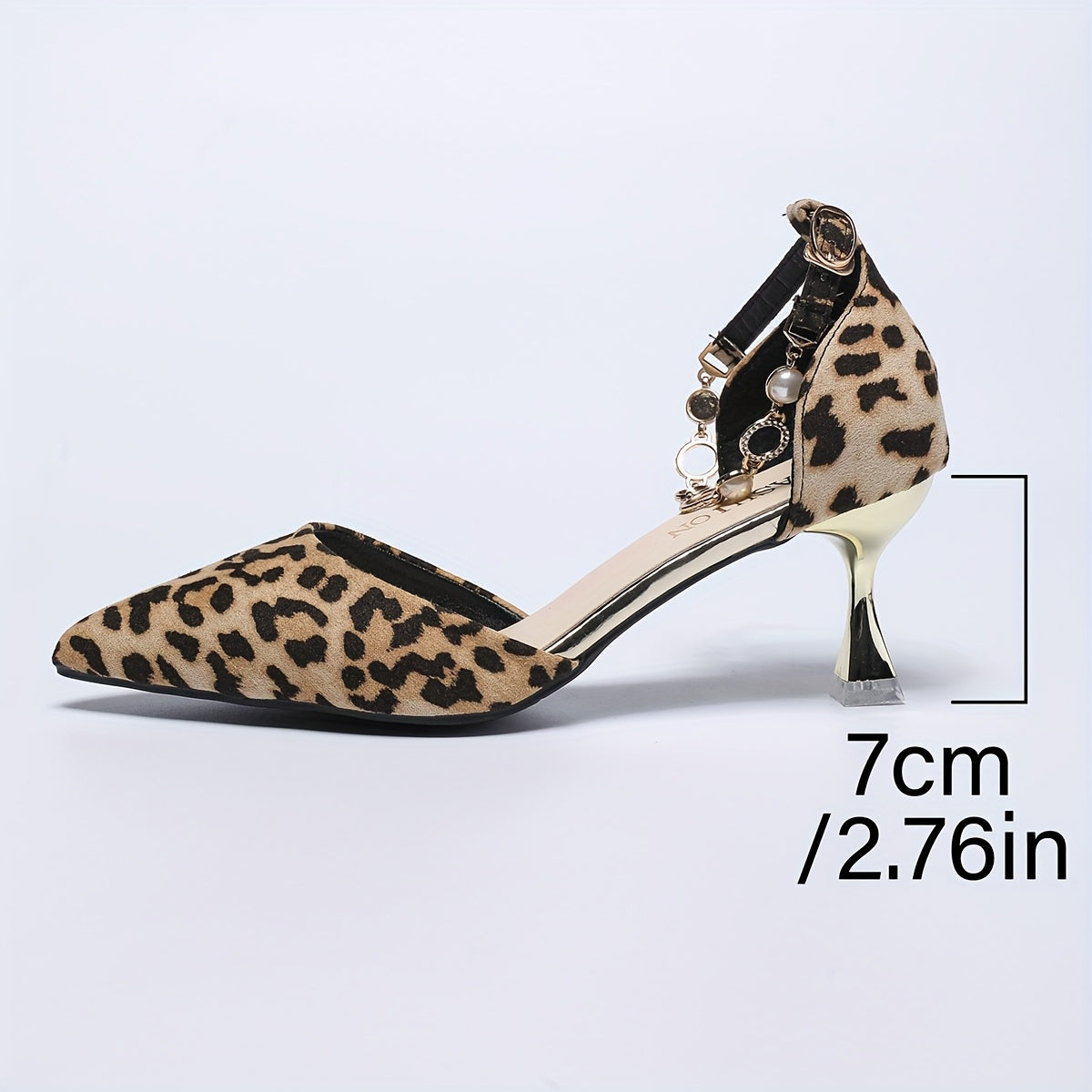 Women's Leopard Print Stiletto High Heels Pointed Toe Elegant Shoes