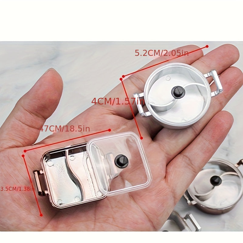 Small PVC Hot Pot Container with Dual Flavors and Electroplated Durability