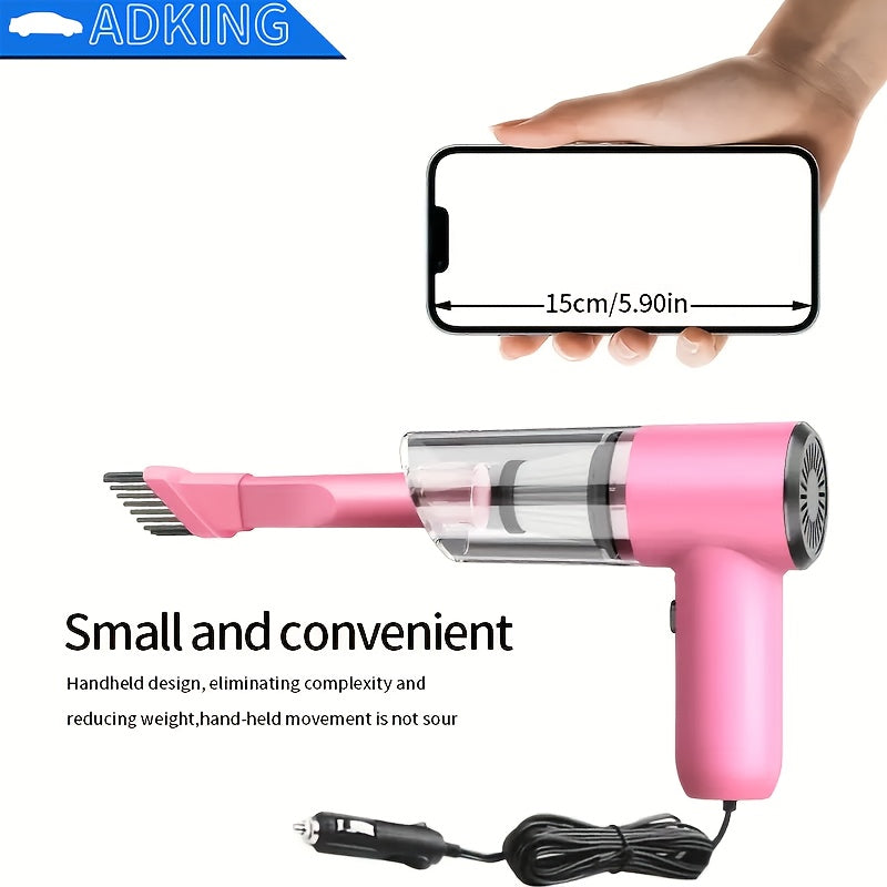 Aspiradora de mano para coche de 12V para pelo de mascotas, polvo y migas