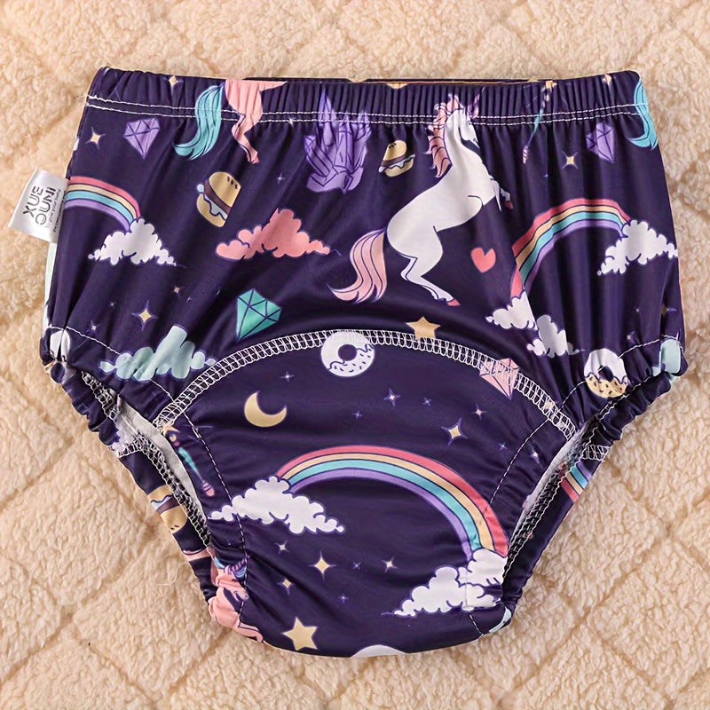 Reusable Baby Cloth Diapers 6-Pack Leakproof Pocket Training Pants for 0-3 Years