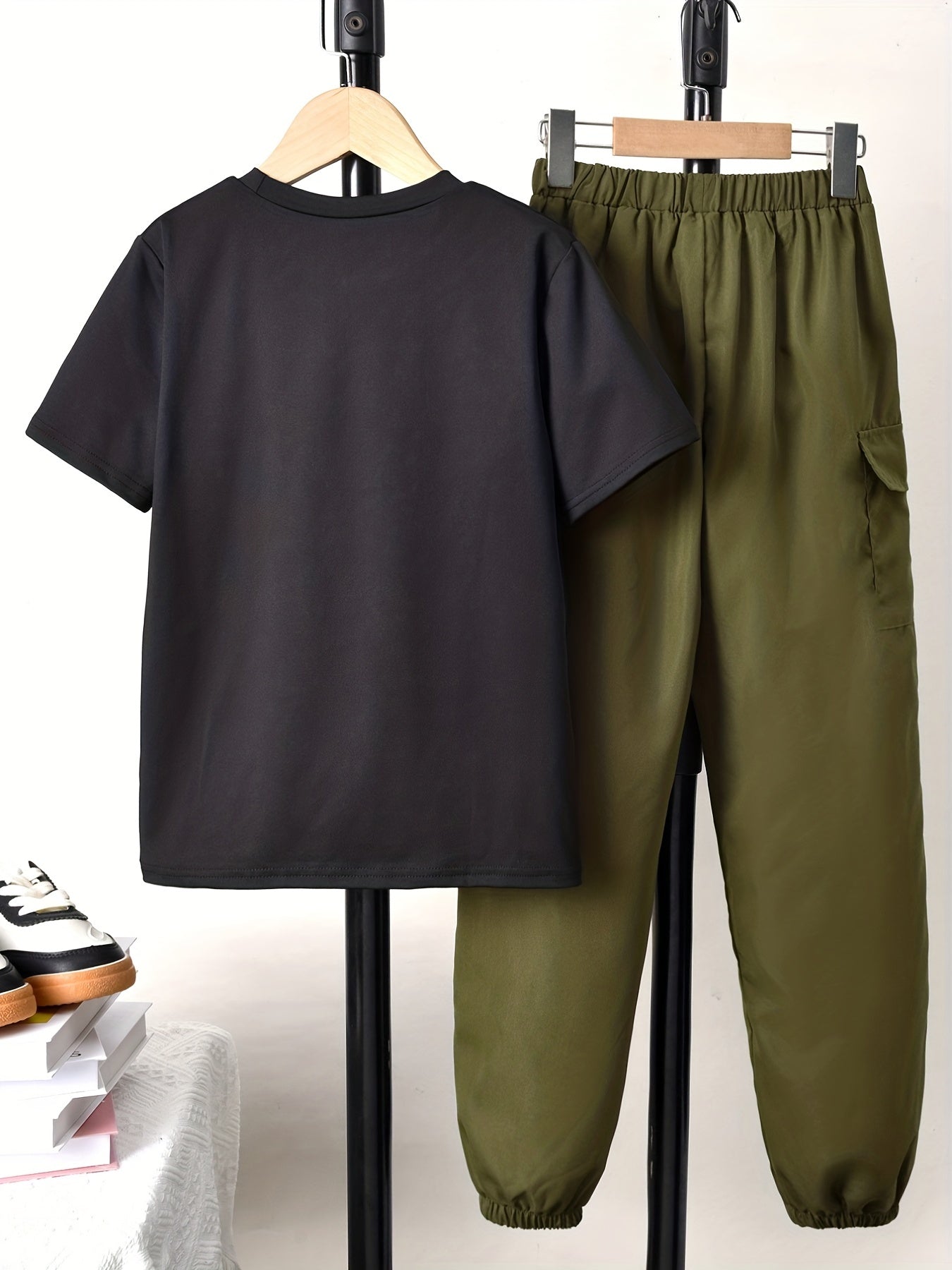 Boys' Kids T-Shirt Set Cotton Blend Short Sleeve and Long Sleeve Casual Top with Pocket